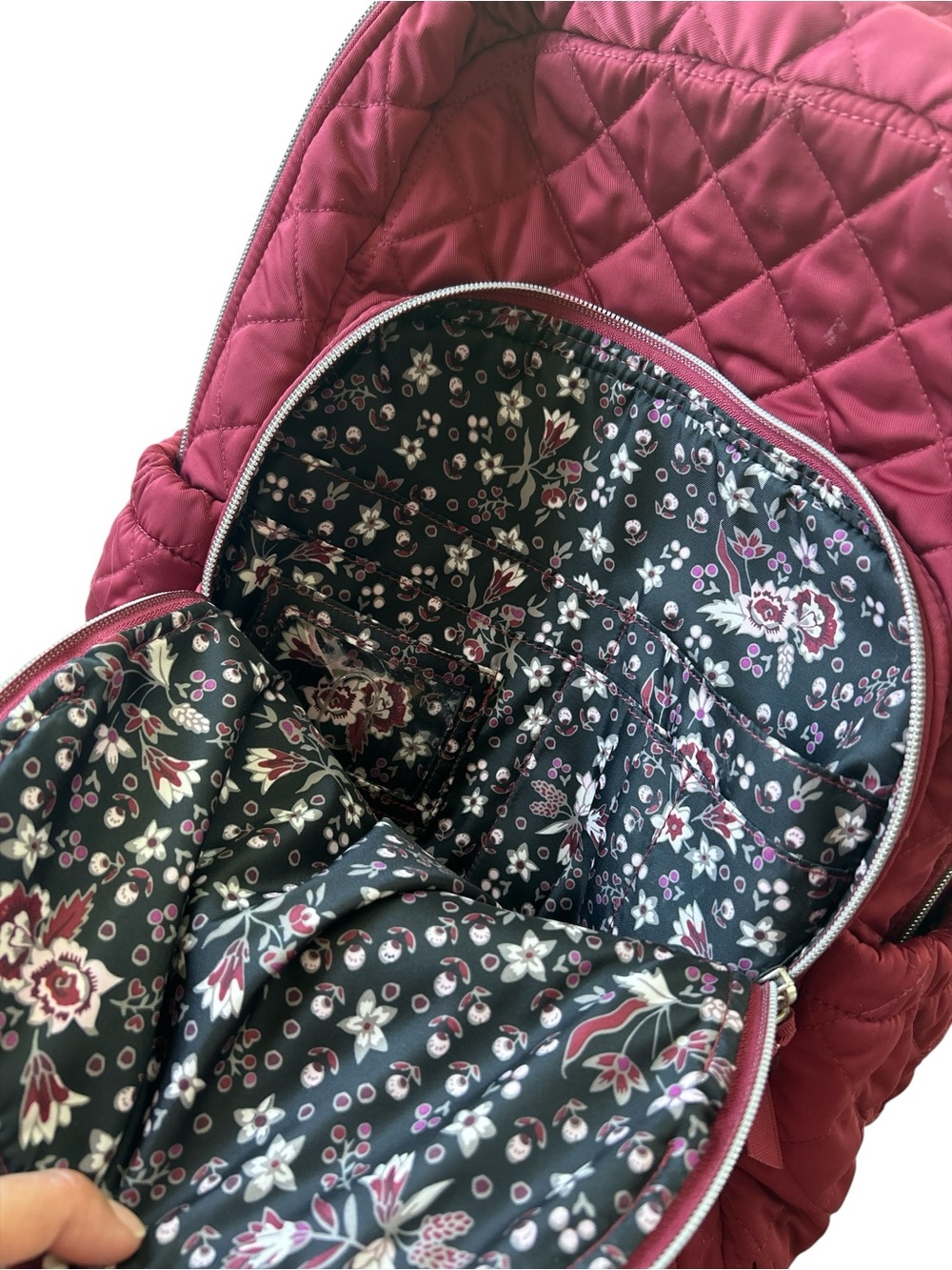 Vera Bradley Quilted Wine Backpack - Picture 4 of 10